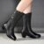 Women’s Fashion Velvet Padded Warm Round Head Upper-wrapping Boots